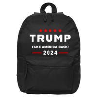Donald Trump 2024 Take America Back Election 2024 16 in Basic Backpack