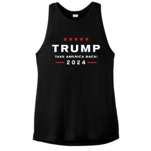 Donald Trump 2024 Take America Back Election The Return Ladies PosiCharge Tri-Blend Wicking Tank