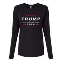 Donald Trump 2024 Take America Back Election The Return Womens Cotton Relaxed Long Sleeve T-Shirt