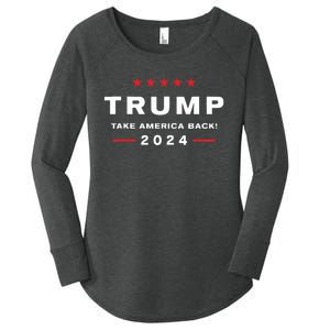 Donald Trump 2024 Take America Back Election The Return Women's Perfect Tri Tunic Long Sleeve Shirt