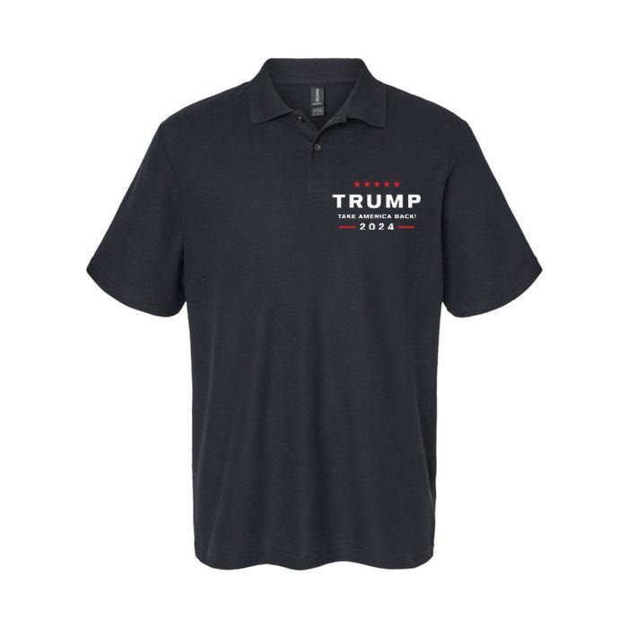 Donald Trump 2024 Take America Back Election The Return Softstyle Adult Sport Polo