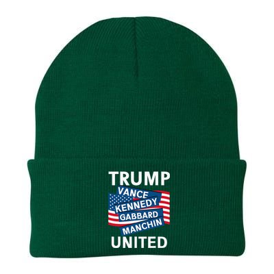 Donald Trump 2024 Joe Manchin Kennedy Gabbard Checkmate Knit Cap Winter Beanie