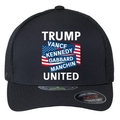 Donald Trump 2024 Joe Manchin Kennedy Gabbard Checkmate Flexfit Unipanel Trucker Cap