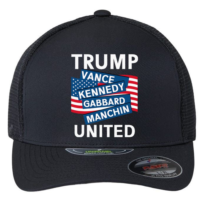 Donald Trump 2024 Joe Manchin Kennedy Gabbard Checkmate Flexfit Unipanel Trucker Cap