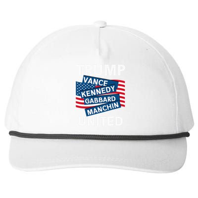 Donald Trump 2024 Joe Manchin Kennedy Gabbard Checkmate Snapback Five-Panel Rope Hat