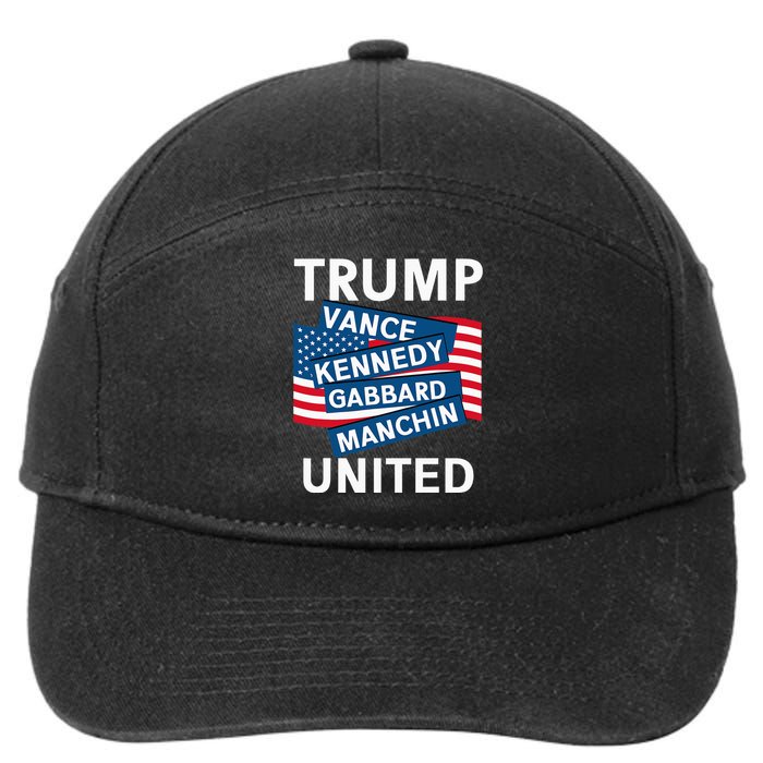 Donald Trump 2024 Joe Manchin Kennedy Gabbard Checkmate 7-Panel Snapback Hat