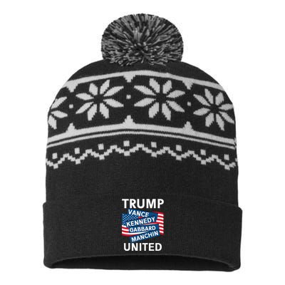 Donald Trump 2024 Joe Manchin Kennedy Gabbard Checkmate USA-Made Snowflake Beanie