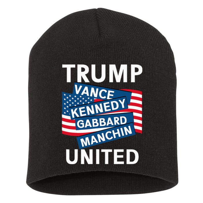 Donald Trump 2024 Joe Manchin Kennedy Gabbard Checkmate Short Acrylic Beanie