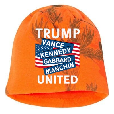 Donald Trump 2024 Joe Manchin Kennedy Gabbard Checkmate Kati - Camo Knit Beanie