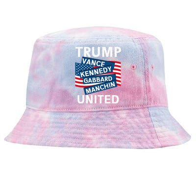 Donald Trump 2024 Joe Manchin Kennedy Gabbard Checkmate Tie-Dyed Bucket Hat