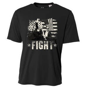 Donald Trump 2024 Fight Fight Fight Donald Trump Fist Pump Cooling Performance Crew T-Shirt