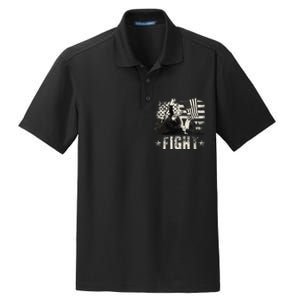 Donald Trump 2024 Fight Fight Fight Donald Trump Fist Pump Dry Zone Grid Polo