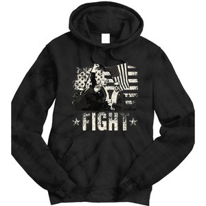 Donald Trump 2024 Fight Fight Fight Donald Trump Fist Pump Tie Dye Hoodie