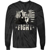 Donald Trump 2024 Fight Fight Fight Donald Trump Fist Pump Tie-Dye Long Sleeve Shirt