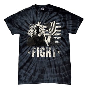 Donald Trump 2024 Fight Fight Fight Donald Trump Fist Pump Tie-Dye T-Shirt