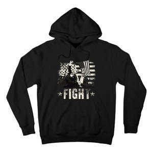 Donald Trump 2024 Fight Fight Fight Donald Trump Fist Pump Tall Hoodie