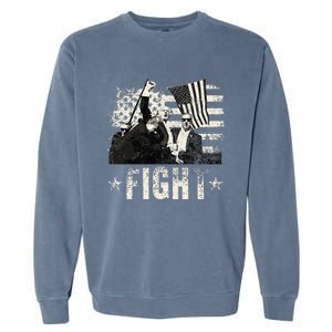 Donald Trump 2024 Fight Fight Fight Donald Trump Fist Pump Garment-Dyed Sweatshirt