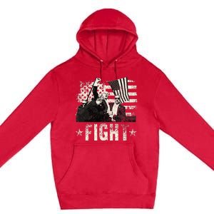 Donald Trump 2024 Fight Fight Fight Donald Trump Fist Pump Premium Pullover Hoodie