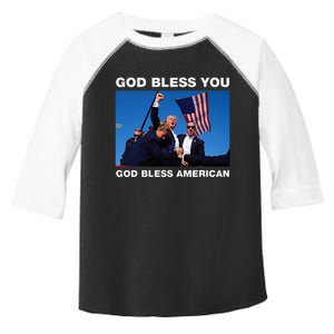 Donald Trump 2024 God Bless You God Bless America Toddler Fine Jersey T-Shirt