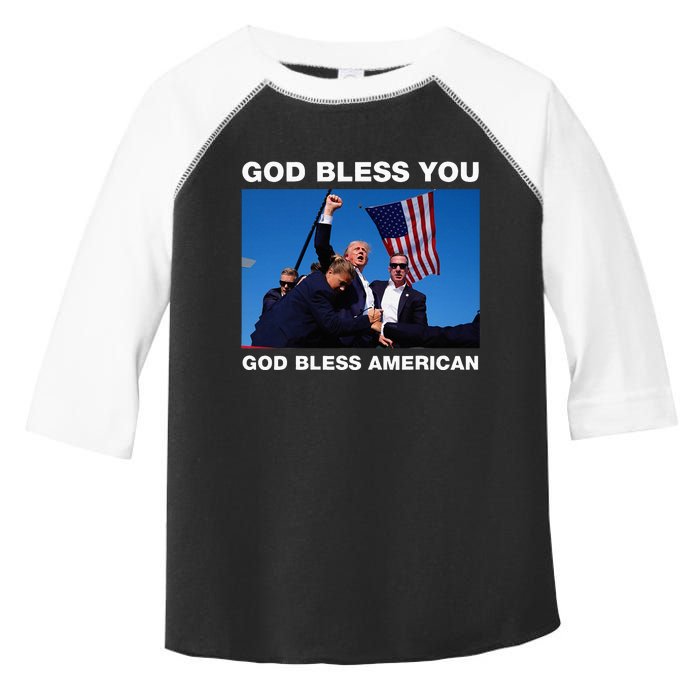 Donald Trump 2024 God Bless You God Bless America Toddler Fine Jersey T-Shirt