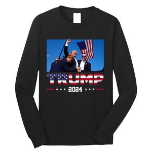 Donald Trump 2024 God Bless You God Bless America Long Sleeve Shirt