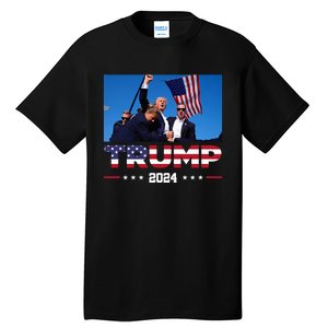 Donald Trump 2024 God Bless You God Bless America Tall T-Shirt