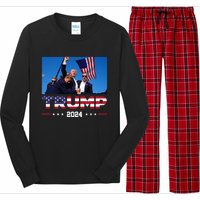 Donald Trump 2024 God Bless You God Bless America Long Sleeve Pajama Set