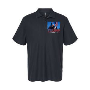 Donald Trump 2024 God Bless You God Bless America Softstyle Adult Sport Polo