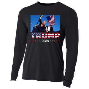 Donald Trump 2024 God Bless You God Bless America Cooling Performance Long Sleeve Crew