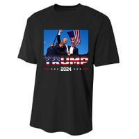 Donald Trump 2024 God Bless You God Bless America Performance Sprint T-Shirt