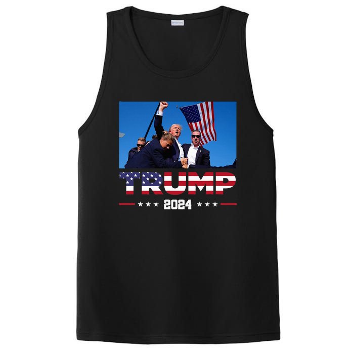 Donald Trump 2024 God Bless You God Bless America PosiCharge Competitor Tank