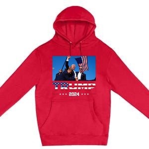 Donald Trump 2024 God Bless You God Bless America Premium Pullover Hoodie