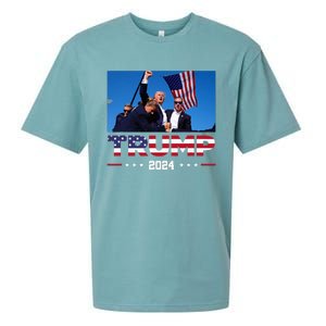 Donald Trump 2024 God Bless You God Bless America Sueded Cloud Jersey T-Shirt