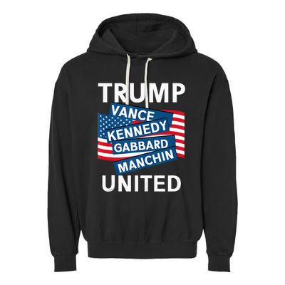 Donald Trump 2024 Joe Manchin Kennedy Gabbard Checkmate Garment-Dyed Fleece Hoodie