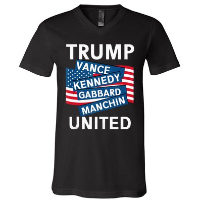 Donald Trump 2024 Joe Manchin Kennedy Gabbard Checkmate V-Neck T-Shirt