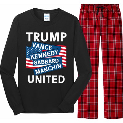 Donald Trump 2024 Joe Manchin Kennedy Gabbard Checkmate Long Sleeve Pajama Set