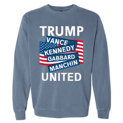 Donald Trump 2024 Joe Manchin Kennedy Gabbard Checkmate Garment-Dyed Sweatshirt