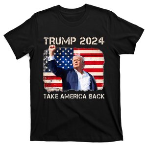 Donald Trump 2024 Take America Back American Flag Patriotic T-Shirt