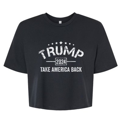 Donald Trump 2024 Take America Back 4th Of July Election Bella+Canvas Jersey Crop Tee