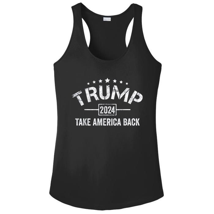 Donald Trump 2024 Take America Back 4th Of July Election Ladies PosiCharge Competitor Racerback Tank