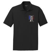 Donald Trump 2024 Save America Again American Flag PosiCharge RacerMesh Polo