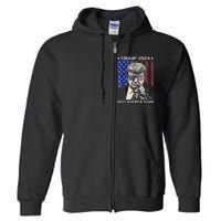 Donald Trump 2024 Save America Again American Flag Full Zip Hoodie