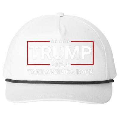 Donald Trump 2024 Take America Back Election The Return Snapback Five-Panel Rope Hat