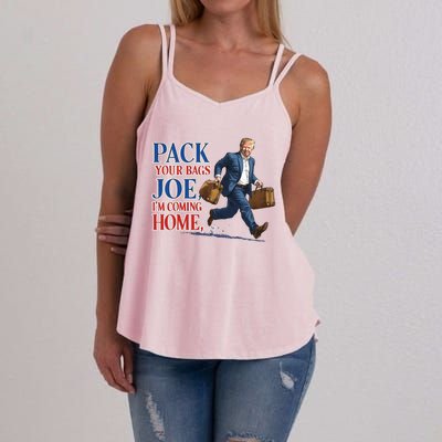 Donald Trump 2024 Sarcastic Patriotic Political Humor Great Gift Women's Strappy Tank