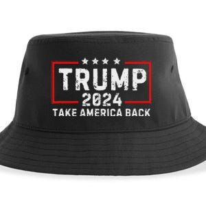 Donald Trump 2024: The Return Take America Back Election Sustainable Bucket Hat