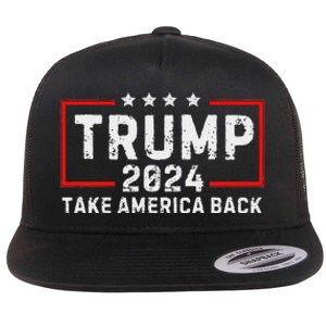 Donald Trump 2024: The Return Take America Back Election Flat Bill Trucker Hat