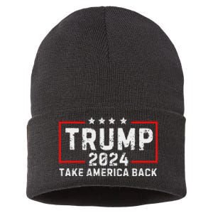 Donald Trump 2024: The Return Take America Back Election Sustainable Knit Beanie