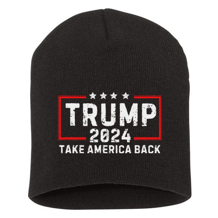 Donald Trump 2024: The Return Take America Back Election Short Acrylic Beanie