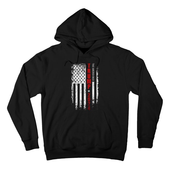 Donald Trump 2024: Patriotic Take America Back With Flag Hoodie