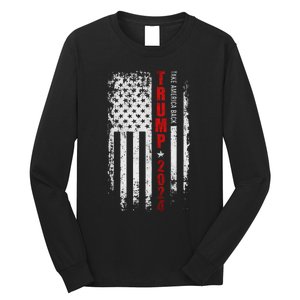 Donald Trump 2024: Patriotic Take America Back With Flag Long Sleeve Shirt